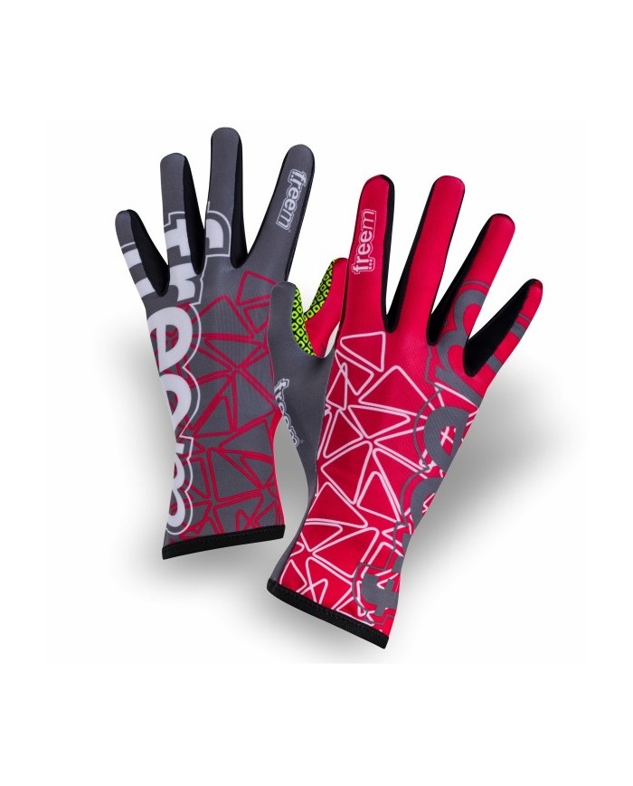 Driver Gloves K-SLIGHT22 - MED GREY/RED