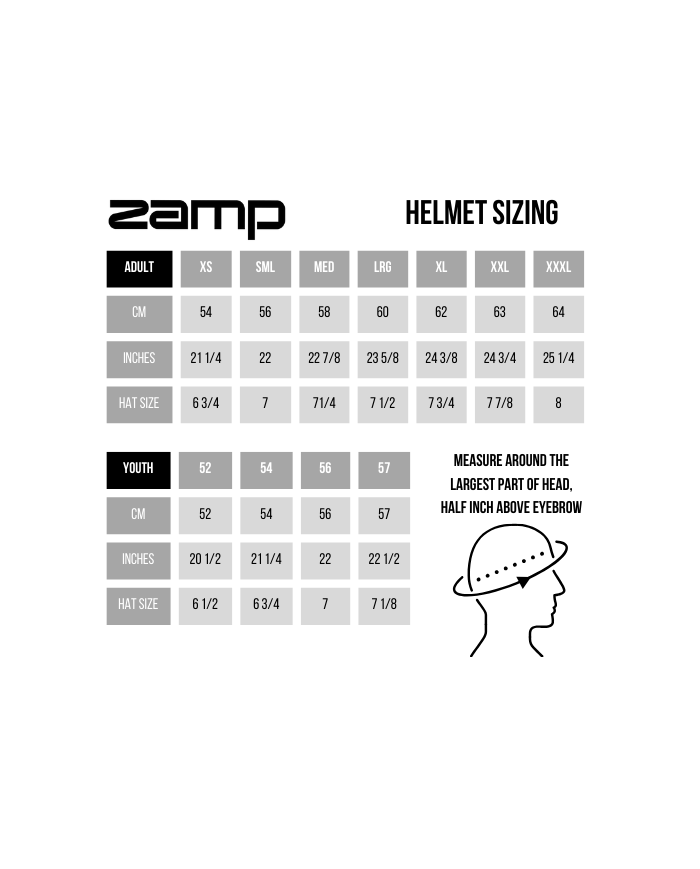 Zamp Helmet ZR-72 White-Blue